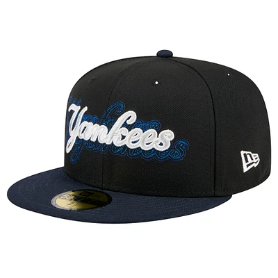 Men's New Era Black York Yankees Shadow Stitch 59FIFTY Fitted Hat