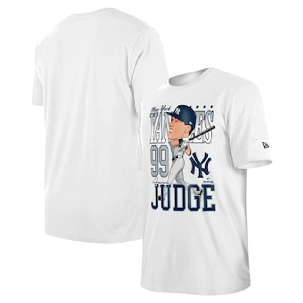 Men's New Era Aaron Judge White York Yankees Caricature T-Shirt