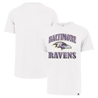 Men's '47 White Baltimore Ravens Overrun Franklin T-Shirt