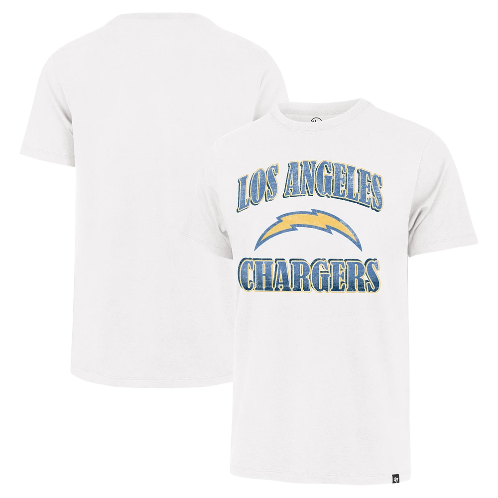 Men's '47 White Los Angeles Chargers Overrun Franklin T-Shirt