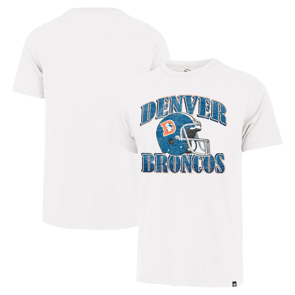 Men's '47 Cream Denver Broncos Overrun Franklin Throwback T-Shirt