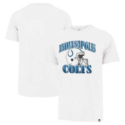 Men's '47 White Indianapolis Colts Overrun Franklin Throwback Logo T-Shirt