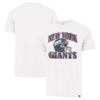 Men's '47 White New York Giants Overrun Franklin Throwback Logo T-Shirt