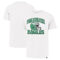 Men's '47 White Philadelphia Eagles Overrun Franklin Throwback Logo T-Shirt