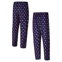 Men's Concepts Sport Navy Chicago Bears Record Allover Print Knit Pants