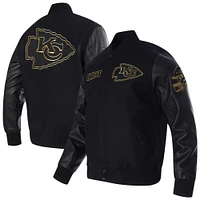 Men's Pro Standard Black Kansas City Chiefs Full-Zip Varsity Jacket