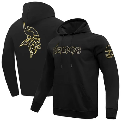 Men's Pro Standard Black Minnesota Vikings Classic Chenille Pullover Hoodie