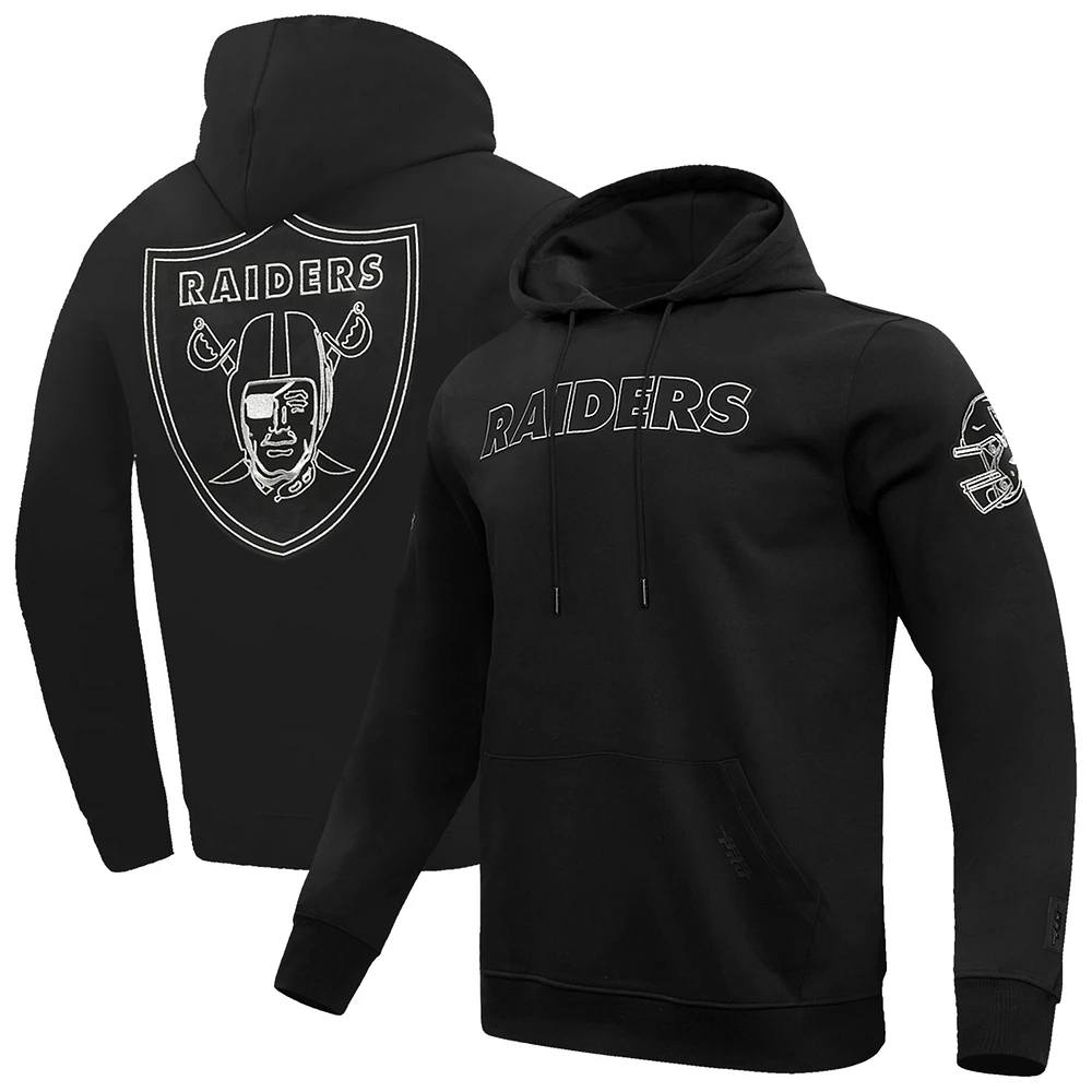 Men's Pro Standard Black Las Vegas Raiders Classic Chenille Pullover Hoodie