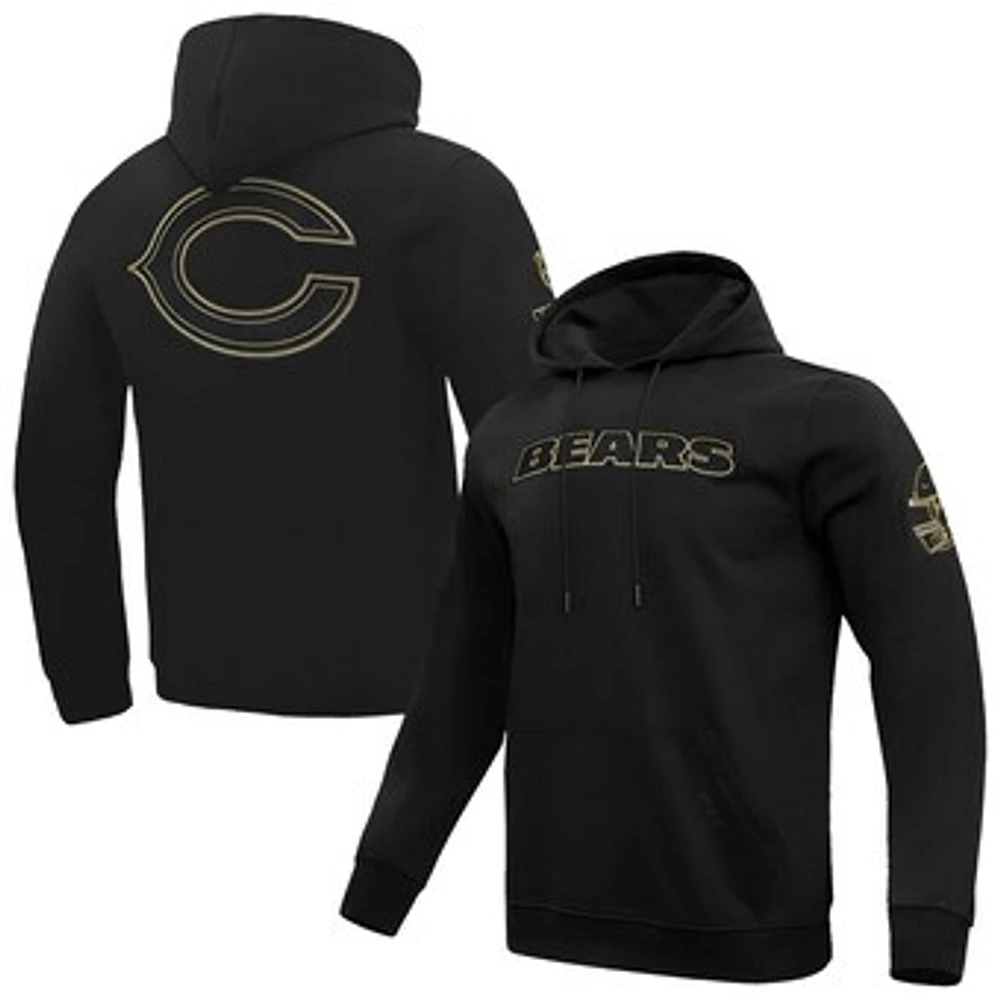 Men's Pro Standard Black Chicago Bears Classic Chenille Pullover Hoodie