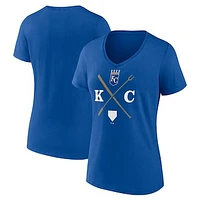 Women's  Royal Kansas City Royals KC Local V-Neck T-Shirt