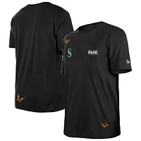 Men's New Era x Felt  Black Seattle Mariners T-Shirt