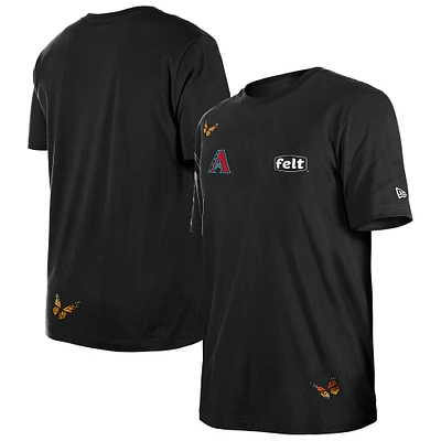 Men's New Era x Felt  Black Arizona Diamondbacks T-Shirt