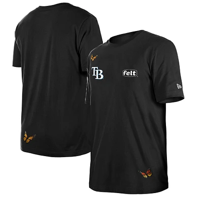 Men's New Era x Felt  Black Tampa Bay Rays T-Shirt