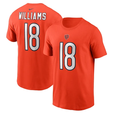 Men's Nike Caleb Williams Orange Chicago Bears  Fuse Name & Number T-Shirt