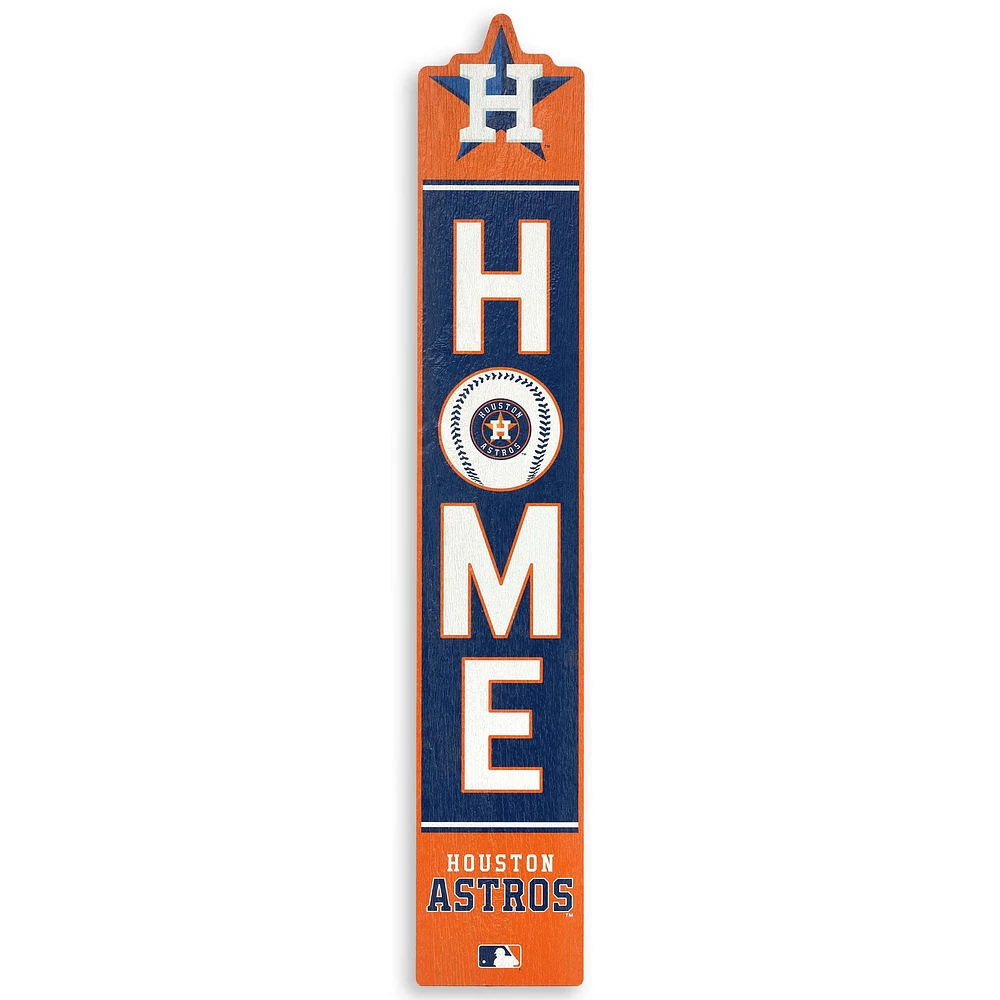 Houston Astros Home Porch Vertical Wood Leaner
