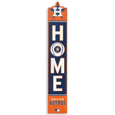 Houston Astros Home Porch Vertical Wood Leaner