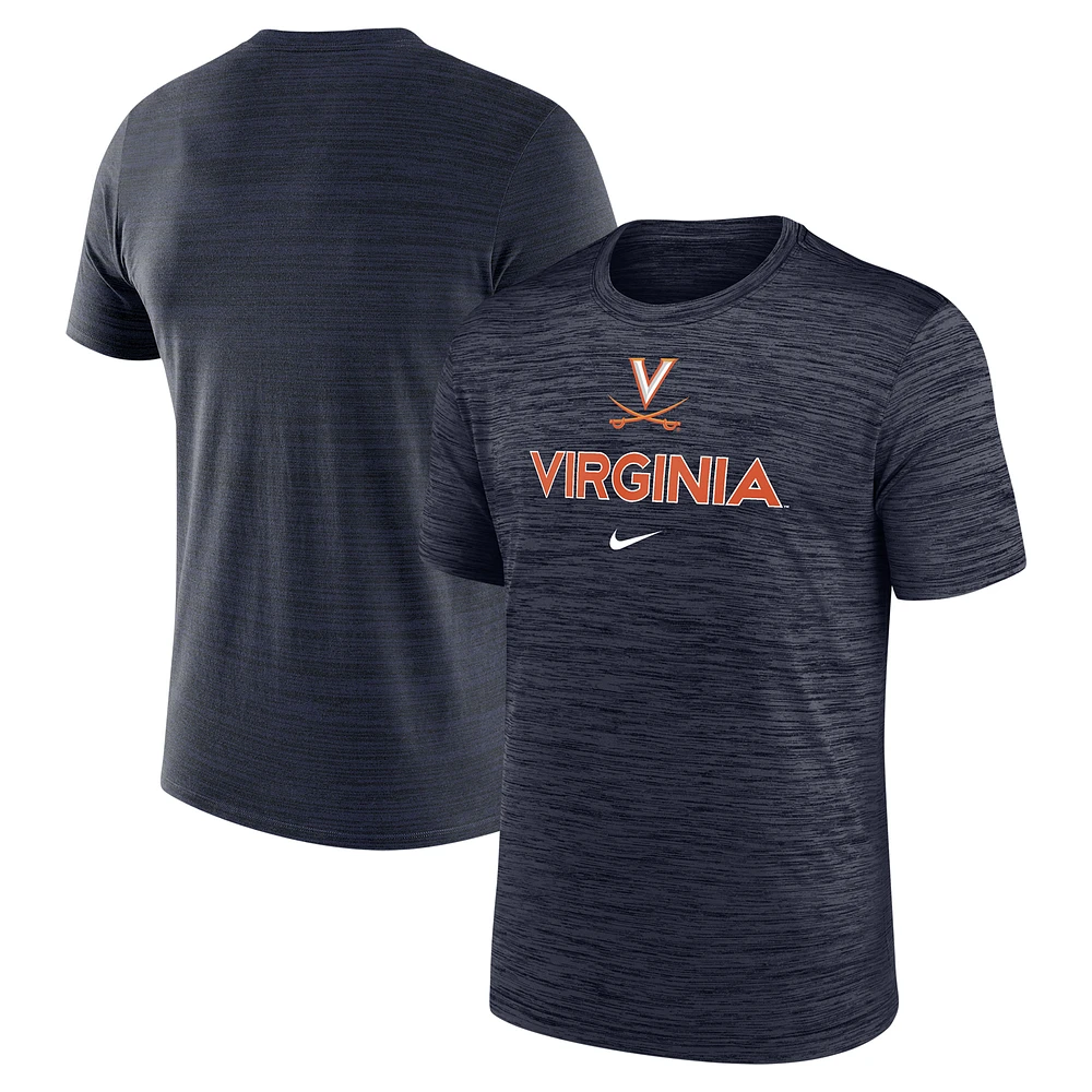 Men's Nike Navy Virginia Cavaliers 2024 Sideline Velocity Legend Performance T-Shirt