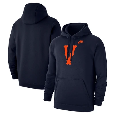 Men's Nike Navy Virginia Cavaliers Vintage Club Fleece Pullover Hoodie