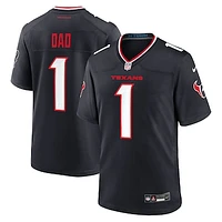 Men's Nike  Navy Houston Texans #1 Dad Game Jersey