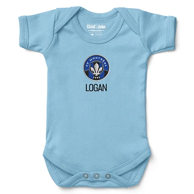 Infant Chad & Jake Light CF Montreal Logo Personalized Bodysuit