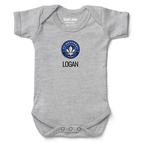Infant Chad & Jake Heather Gray CF Montreal Logo Personalized Bodysuit