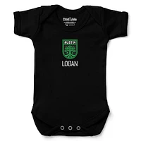 Infant Chad & Jake Black Austin FC Logo Personalized Bodysuit