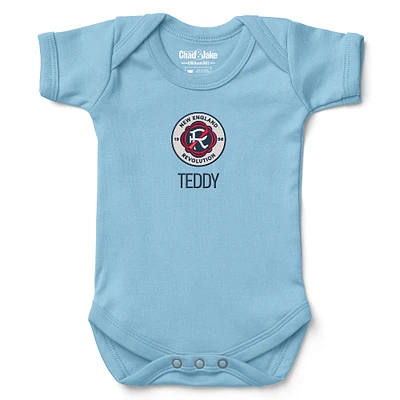 Infant Chad & Jake Light Blue New England Revolution Logo Personalized Bodysuit
