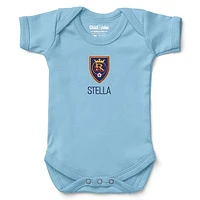 Infant Chad & Jake Light Blue Real Salt Lake Logo Personalized Bodysuit