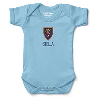 Infant Chad & Jake Light Blue Real Salt Lake Logo Personalized Bodysuit