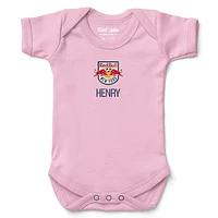 Infant Chad & Jake Light Pink New York Red Bulls Logo Personalized Bodysuit