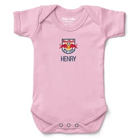 Infant Chad & Jake Light Pink New York Red Bulls Logo Personalized Bodysuit