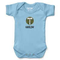 Infant Chad & Jake Light Blue Portland Timbers Logo Personalized Bodysuit