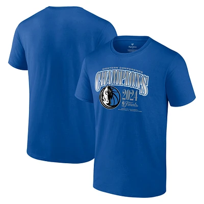 Men's Fanatics Blue Dallas Mavericks 2024 Western Conference Champions Behind The Back Pass T-Shirt