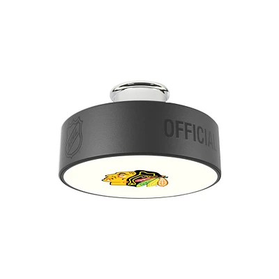 Chicago Blackhawks Primary Logo Hockey Puck Light