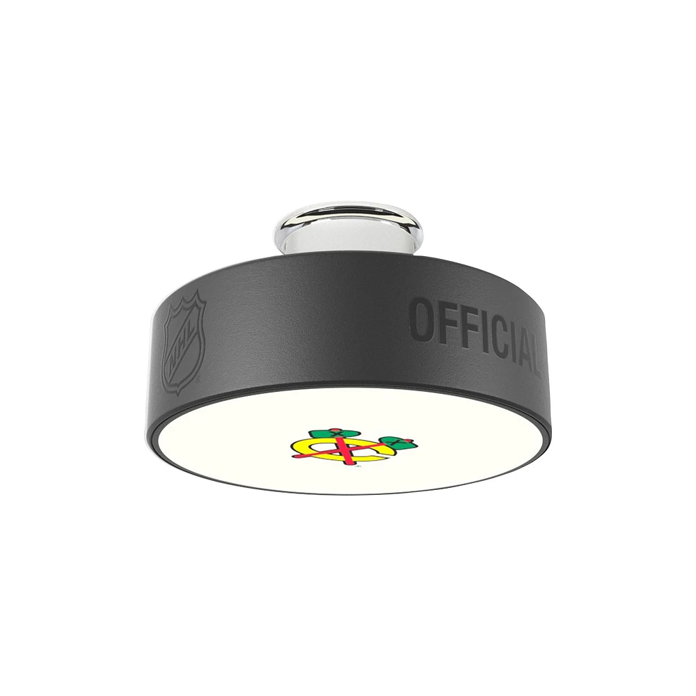 Chicago Blackhawks Secondary Logo Hockey Puck Light