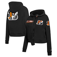 Women's Pro Standard Black Cincinnati Bengals Split Logo Full-Zip Hoodie