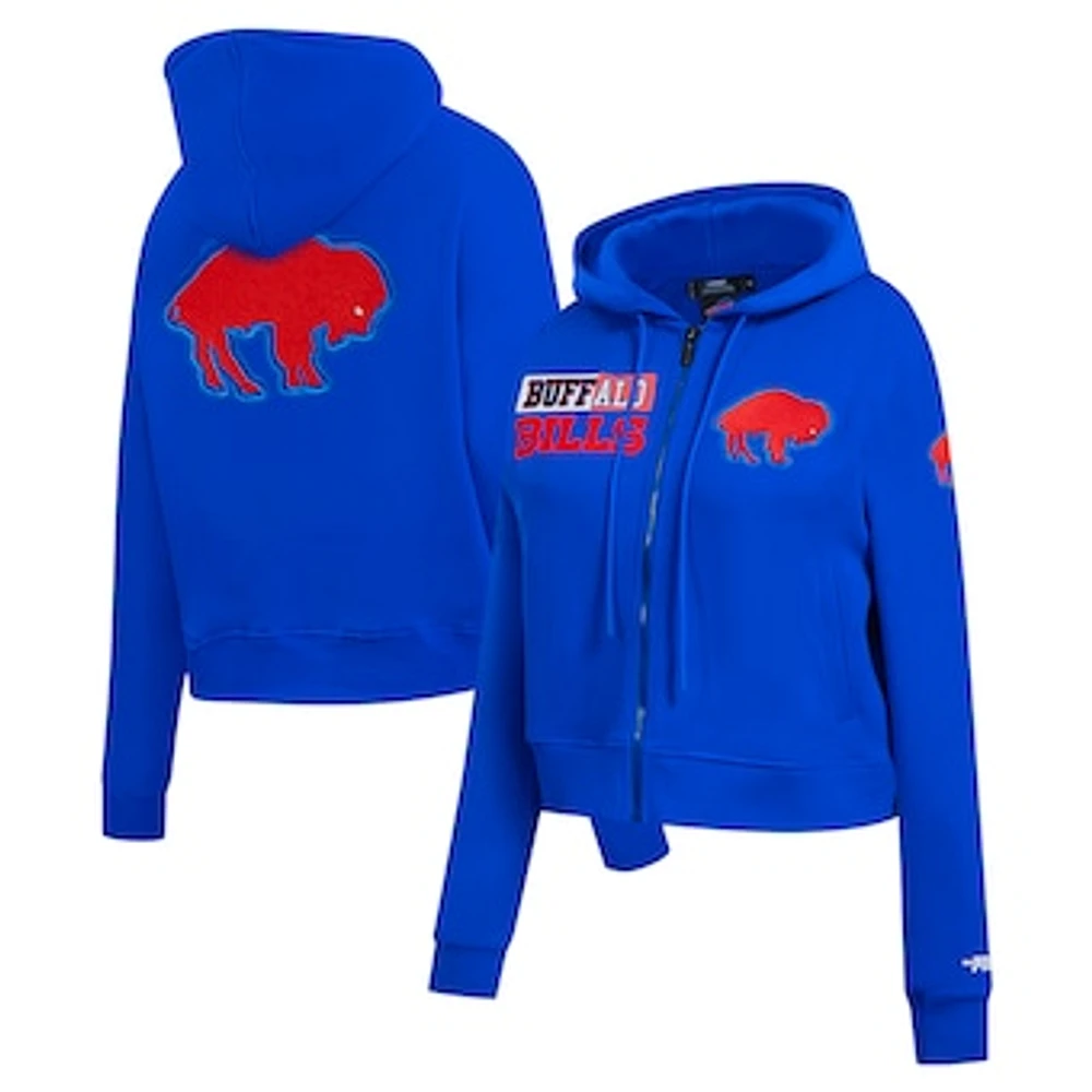 Women's Pro Standard Royal Buffalo Bills Split Logo Full-Zip Hoodie