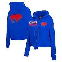 Women's Pro Standard Royal Buffalo Bills Split Logo Full-Zip Hoodie