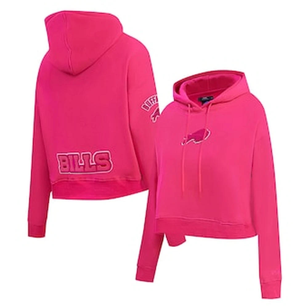 Women's Pro Standard Pink Buffalo Bills Triple Cropped Fleece Pullover Hoodie