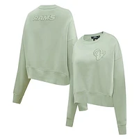 Women's Pro Standard  Light Green Los Angeles Rams Neutral Pullover Sweatshirt