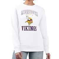 Women's G-III 4Her by Carl Banks Minnesota Vikings Team Logo Graphic Tri-Blend Pullover Sweatshirt