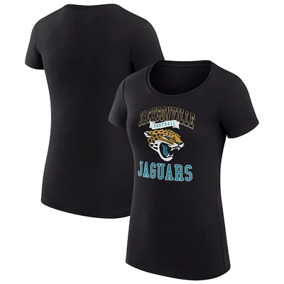 Women's G-III 4Her by Carl Banks Jacksonville Jaguars Team Logo Graphic Fitted T-Shirt