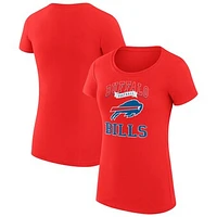 Women's G-III 4Her by Carl Banks Red Buffalo Bills Team Logo Graphic Fitted T-Shirt