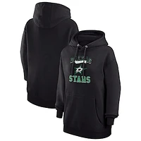 Women's G-III 4Her by Carl Banks Black Dallas Stars Team Logo Tri-Blend Fleece Pullover Hoodie