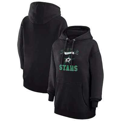 Women's G-III 4Her by Carl Banks Black Dallas Stars Team Logo Tri-Blend Fleece Pullover Hoodie