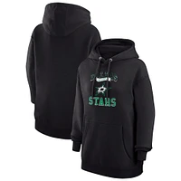 Women's G-III 4Her by Carl Banks Black Dallas Stars Team Logo Tri-Blend Fleece Pullover Hoodie