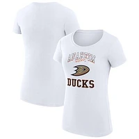 Women's G-III 4Her by Carl Banks Anaheim Ducks Team Logo Graphic Fitted T-Shirt