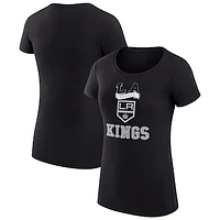 Women's G-III 4Her by Carl Banks Los Angeles Kings Team Logo Graphic Fitted T-Shirt