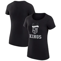 Women's G-III 4Her by Carl Banks Los Angeles Kings Team Logo Graphic Fitted T-Shirt