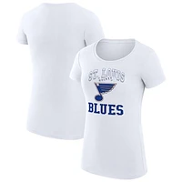 Women's G-III 4Her by Carl Banks St. Louis Blues Team Logo Graphic Fitted T-Shirt